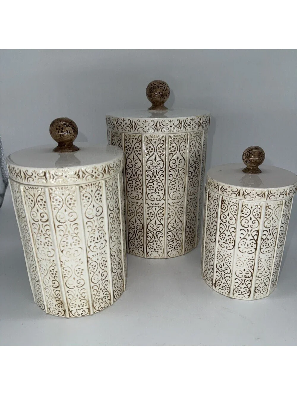 Sears Roebuck '78 Country Coordinates Canisters Salt N Pepper Napkin Holder SET